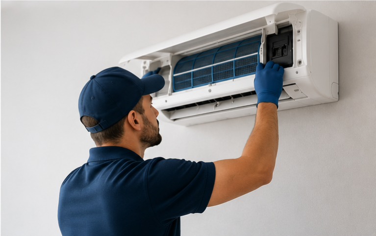Wartung einer Klimaanlage